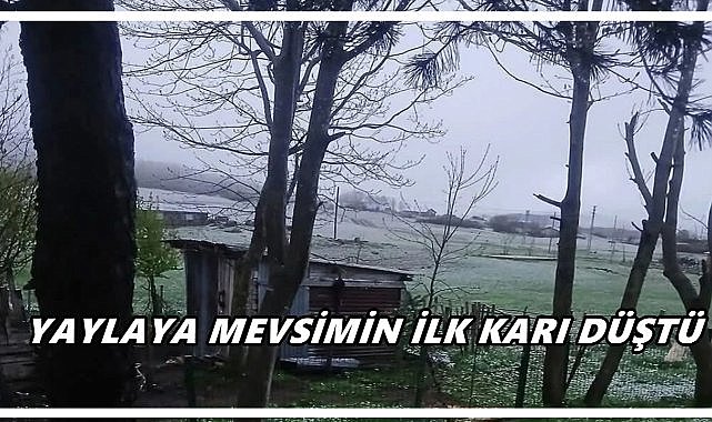 Perşembe Yaylası’na Mevsimin İlk Karı Düştü