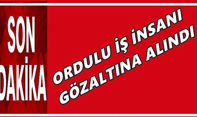 Tefecilik Soruşturması: Ordulu İş İnsanı  Gözaltına Alındı
