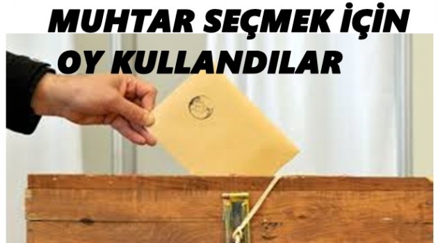 3 YENİ MUHTAR SEÇİLDİ