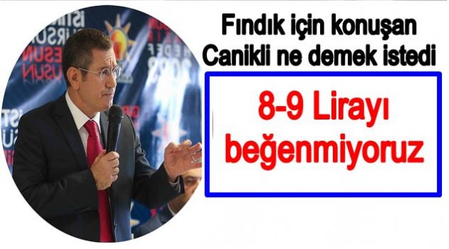 CANİKLİ FINDIK FİYATLARIYLA İLGİLİ NELER SÖYLEDİ