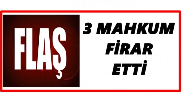 CEZA EVİNDEN FİRAR ETTİLER