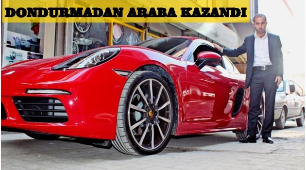 DONDURMADAN ÇIKAN OTOMOBİLİNİ TESLİM ALDI