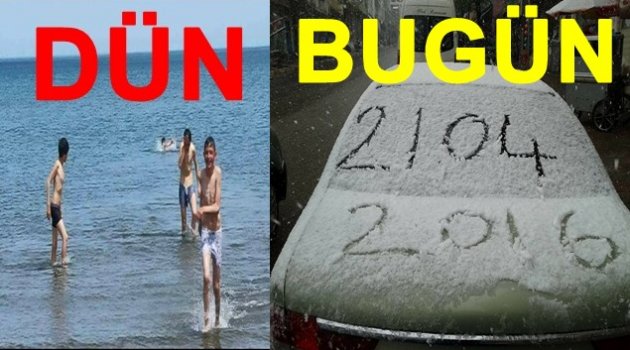 DÜN GÜNEŞ BUGÜN KAR