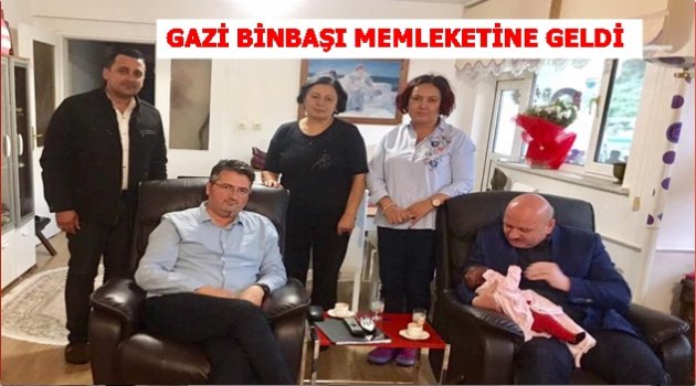 GÜNDOĞDU YARALANAN BİNBAŞIYI EVİNDE ZİYARET ETTİ