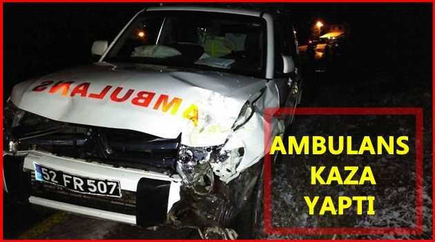 HASTA TAŞIYAN AMBULANS KAZA YAPTI