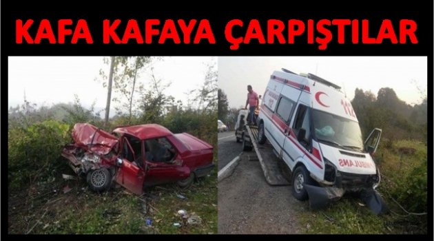 HASTA TAŞIYAN AMBULANS KAZA YAPTI