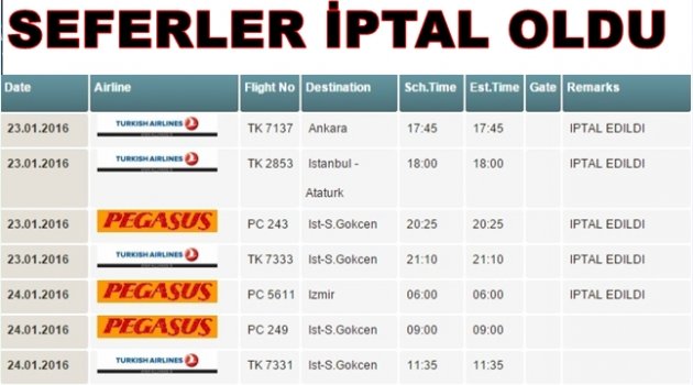 İPTALLER YOLCULARI PERİŞAN ETTİ