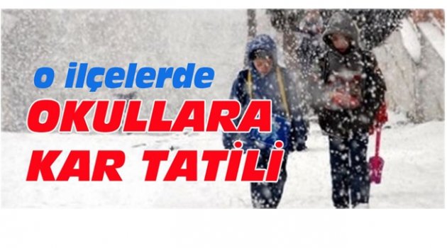 KAR NEDENİYLE OKULLAR TATİL EDİLDİ