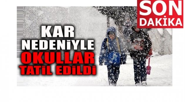 KAR YAĞIŞI NEDENİYLE HANGİ OKULLAR TATİL OLDU