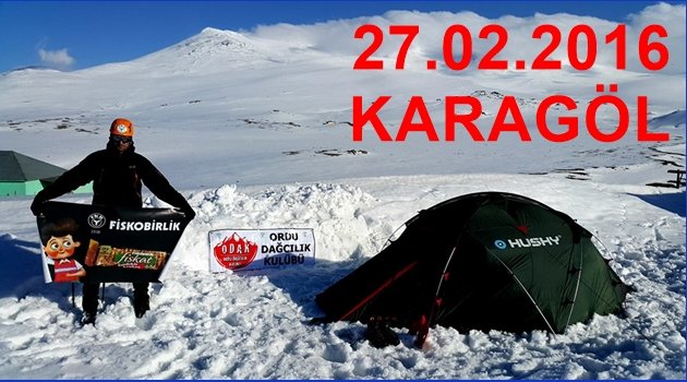 KARDA KARAGÖL&#039;ÜN ZİRVESİNE TIRMANDILAR