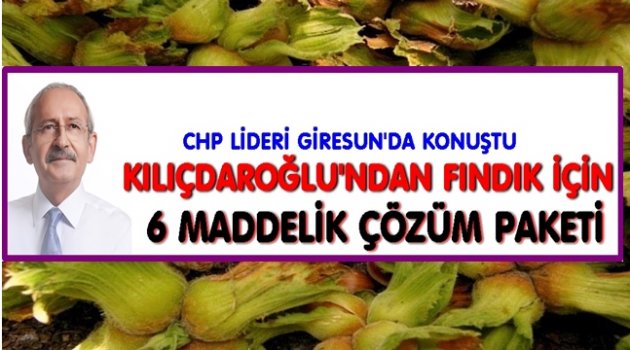 KILIÇDAROĞLU FINDIK MİTİNGİNDE NELER SÖYLEDİ