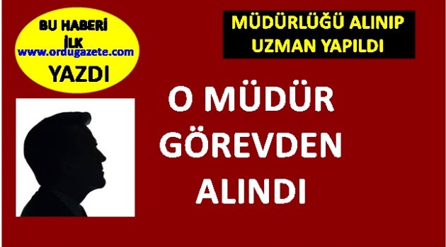 MİLLETVEKİLİ O MÜDÜRÜN ORDU&#039;YA FAYDASI OLMADIĞINI SÖYLEMİŞTİ