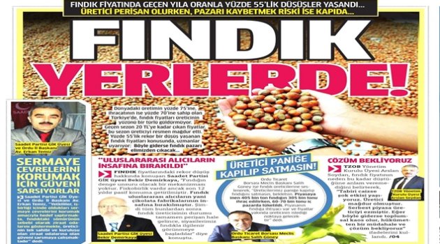 MİLLİ GAZETE FINDIĞI MANŞETE TAŞIDI