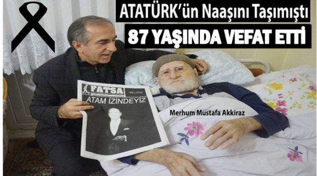 MUSTAFA AKKİRAZ BUGÜN TOPRAĞA VERİLECEK