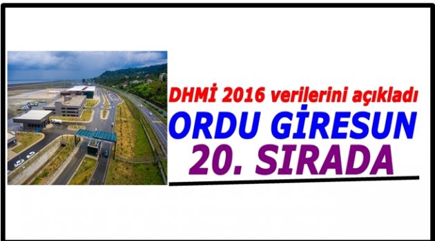 ORDU GİRESUN HAVALİMANI BÜYÜK OYNUYOR