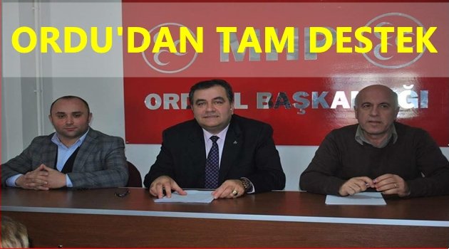 ORDU  TEŞKİLATI BAHÇELİ'NİN YANINDA