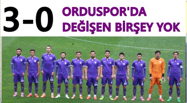 ORDUSPOR İSTANBUL&#039;DA  KAYBETTİ