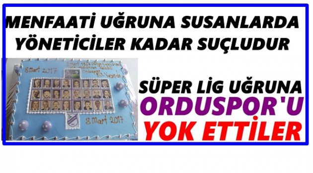 ORDUSPOR&#039;UN 50. YILI KUTLAMALARINA PROTOKOL KATILMADI