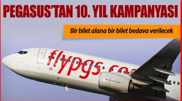 PEGASUS BİR BİLET ALANA BİR BİLET BEDAVA VERİYOR