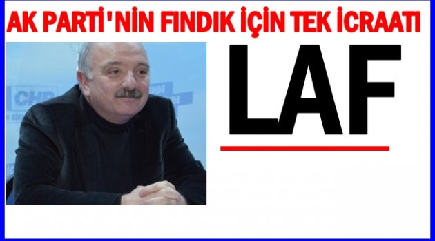 ŞAHİN HÜKÜMETE FINDIK ÜZERİNDEN YÜKLENDİ
