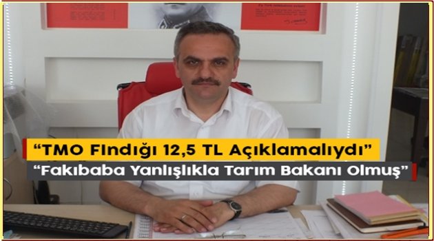 ŞAHİN&#039;DEN FINDIK İÇİN FLAŞ AÇIKLAMA