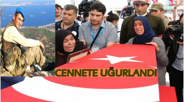 ŞEHİDİMİZİ SON YOLCULUĞUNA BİNLERCE KİŞİ UĞURLADI