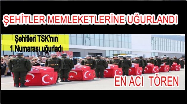 ŞEHİTLER İÇİN  TÖREN DÜZENLENDİ