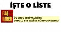 GÖREVDEN ALINAN VALİLER ARASINDA TANIDIK İSİMLER VAR