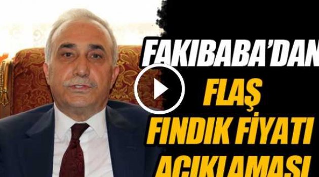 TARIM BAKANI&#039;NDAN SON DAKİKA FINDIK HAMLESİ