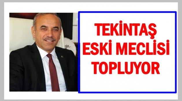 TEKİNTAŞ ESKİ MECLİS ÜYELERİYLE NE KONUŞACAK?