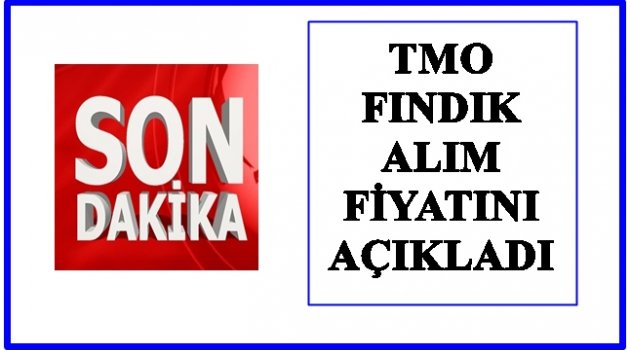 TMO FINDIK ALIMINA PAZARTESİ GÜNÜ BAŞLIYOR