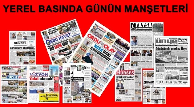 YEREL GAZTELERİN1. SAYFASI