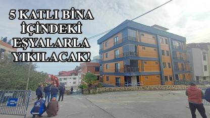 Altınordu'da Zemini Kayan Bina İçindeki Eşyalarla Birlikte Yıkılacak!