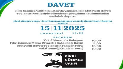Fikri Sönmez Vakfı Kuruldu: Kurucular Arasında Önemli İsimler Yer Alıyor