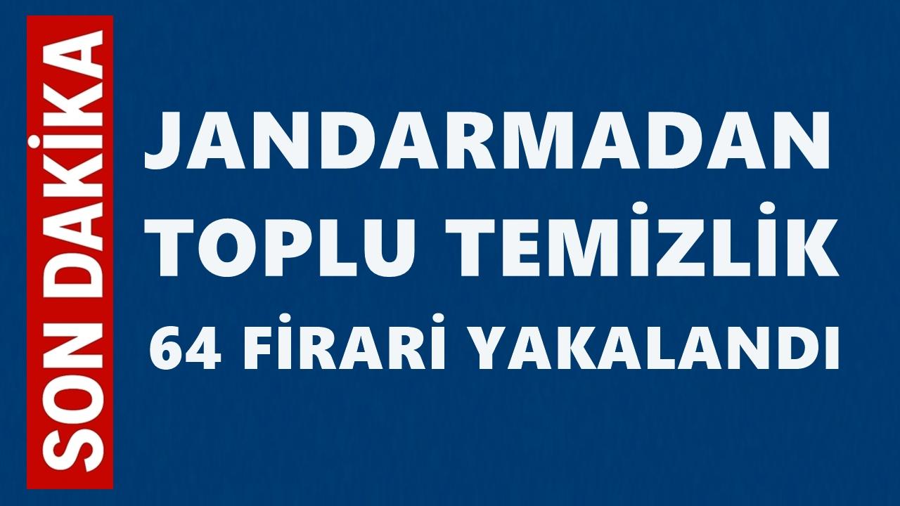Jandarmadan Ordu'da Büyük Temizlik; 64 Firari Cezaevine Teslim Edildi