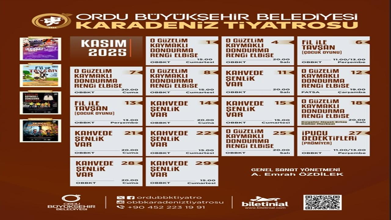 OBBKT Kasım’da Perdelerini Tiyatroseverler İçin Açıyor