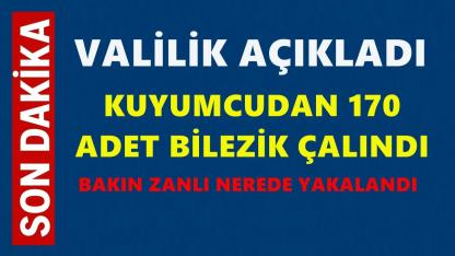 Ordu Valiliği Açıkladı; Kuyumcudan 170 Adet Bilezik Çalan Zanlı Diyarbakır'da Yakalandı