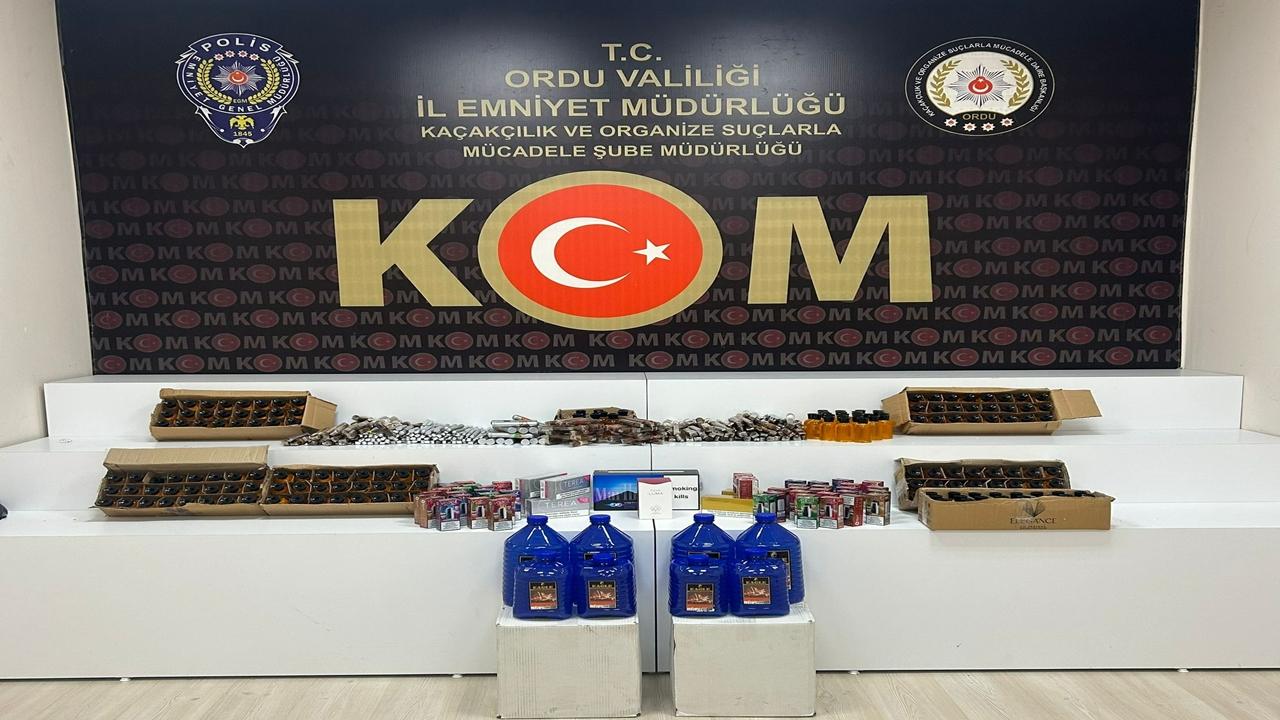 Ordu’da Kaçak Alkol ve Tütün Operasyonu