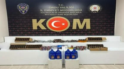 Ordu’da Kaçak Alkol ve Tütün Operasyonu