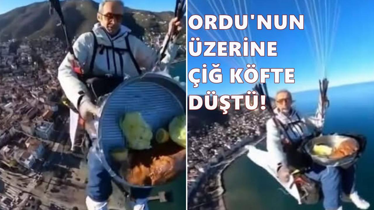 Ordu’da Paraşütle Çiğ Köfte Denemesi Denizde Son Buldu