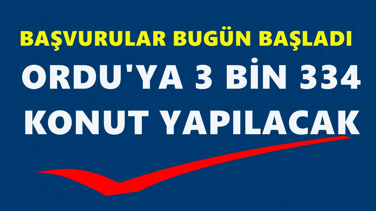 Ordu’ya 3 Bin 334 Sosyal Konut: TOKİ Başvuruları e-Devlet’te Açıldı