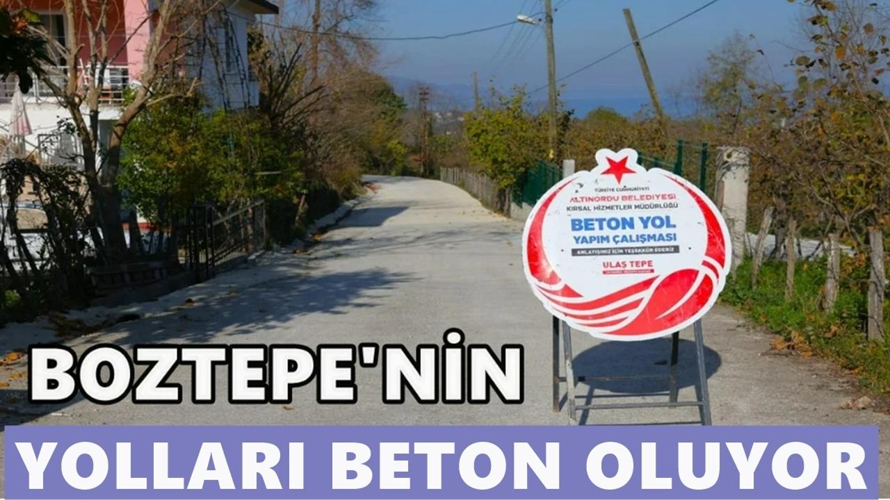 Altınordu Belediyesi Boztepe Bağlantı Yolunda Beton Çalışmalarını Tamamladı