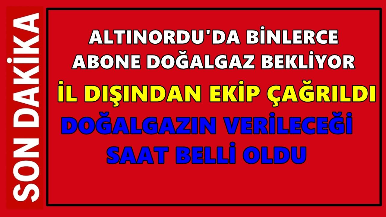 Ordu'da Doğalgaz Ne Zaman Gelecek? Beklenen Saat Açıklandı