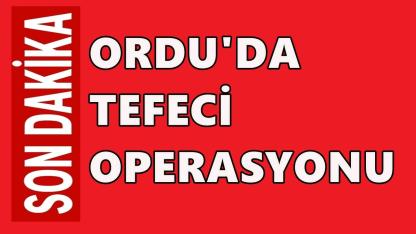 Ordu'da Tefecilik Operasyonu: Çok Sayıda Tabanca ve Senet Ele Geçirildi