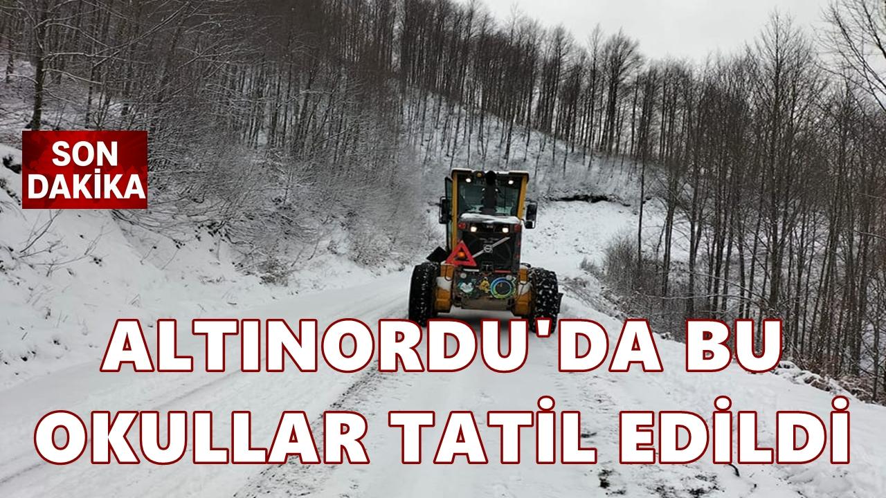 Altınordu’da Bu Okullarda Eğitime 1 Gün Ara