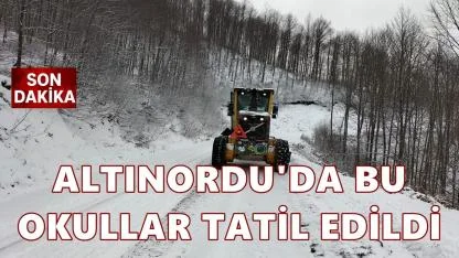 Altınordu’da Bu Okullarda Eğitime 1 Gün Ara Verildi