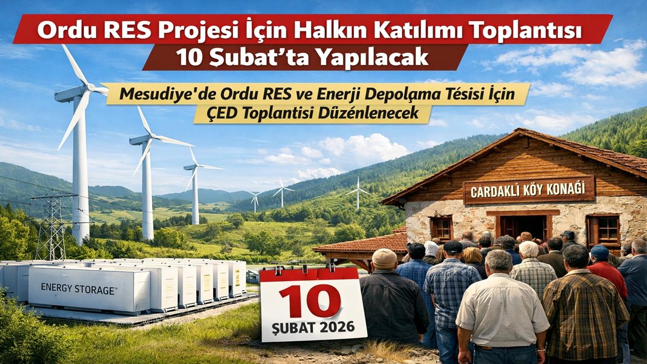Kalyon Enerji Ordu'da RES Projesi Kuruyor
