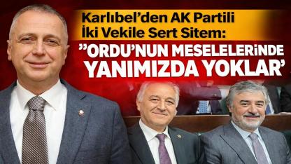 Karlıbel’den AK Partili İki Vekile Sert Sitem: “Ordu’nun Meselelerinde Yanımızda Yoklar”