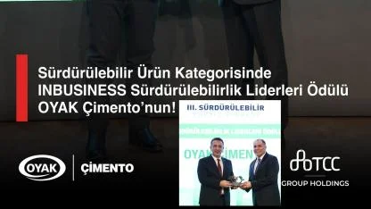OYAK Çimento’ya “Sürdürülebilirlik Liderleri” Ödülü