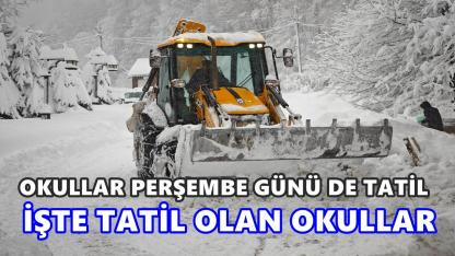 Ordu'da Okullar Perşembe Günü De Tatil Oldu; İşte Tatil Olan Okullar